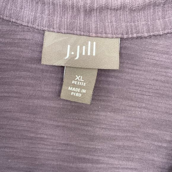 J. Jill Size XL mauve knit Buttondown top size XL - Picture 2 of 9